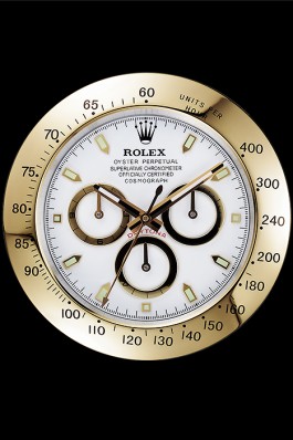 Rolex Daytona Cosmograph Wall Clock Gold-White 621911 (crl04)