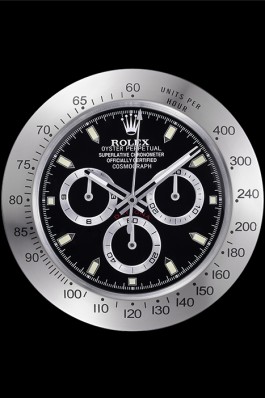 Rolex Daytona Cosmograph Wall Clock Silver-Black 621909 (crl02)