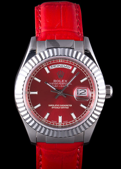 Rolex Day-Date Oyster Collection Red Leather Band 621489